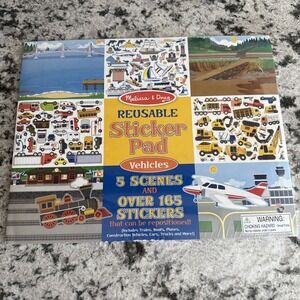 Melissa & Doug Reusable Sticker Pads Vehicles Habitats Scenes stickers Sealed